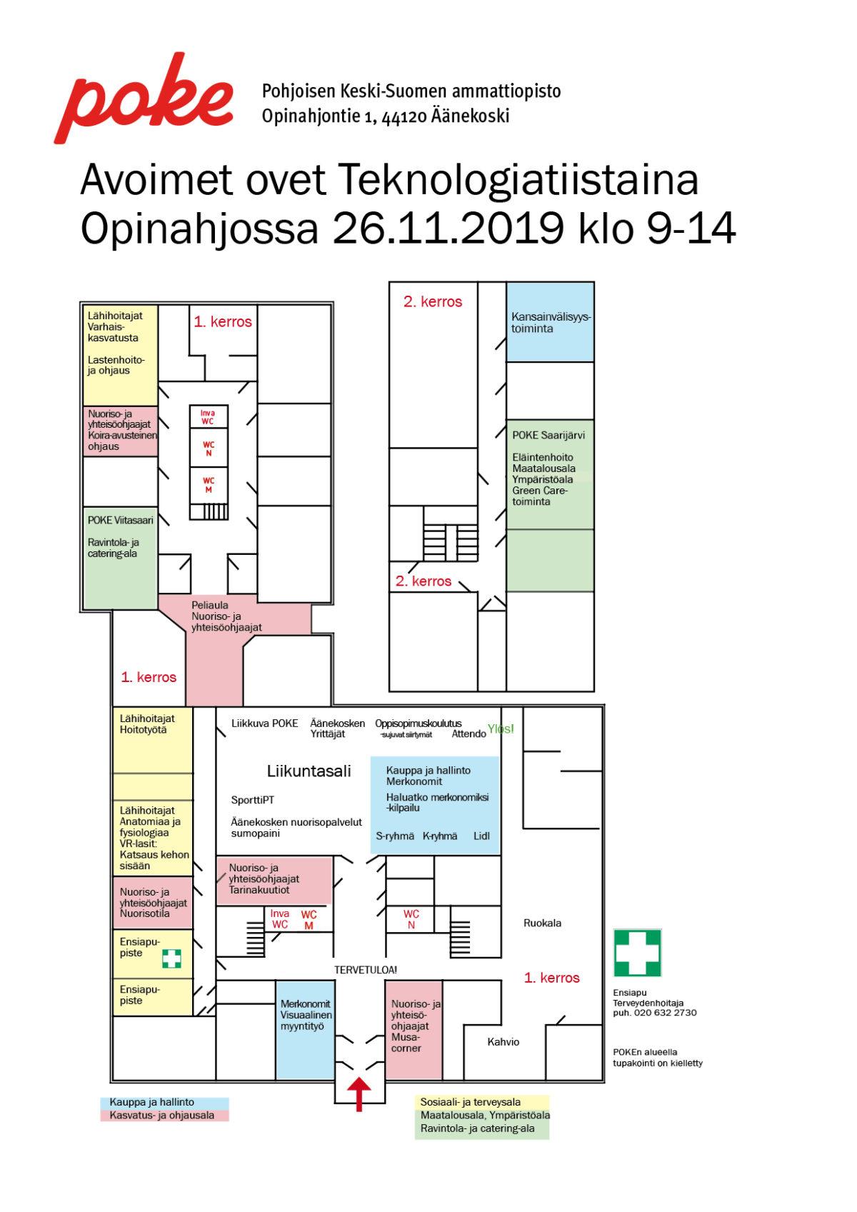 Opinahjon tapahtumapisteet avoimet ovet 2019
