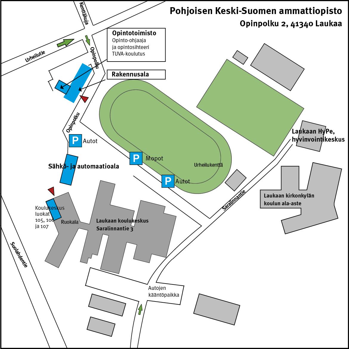 Laukaan aluekartta